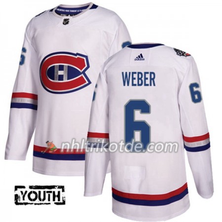 Montreal Canadiens Trikot Shea Weber 6 Adidas 2017-2018 White 2017 100 Classic Authentic - Kinder
